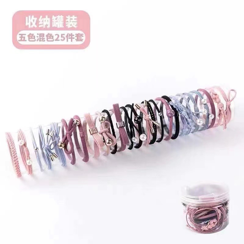 Korean style hair tie forest-themed adult hair band, high-elasticity rubber band hair tie, simple and cute headwear for girls details Picture