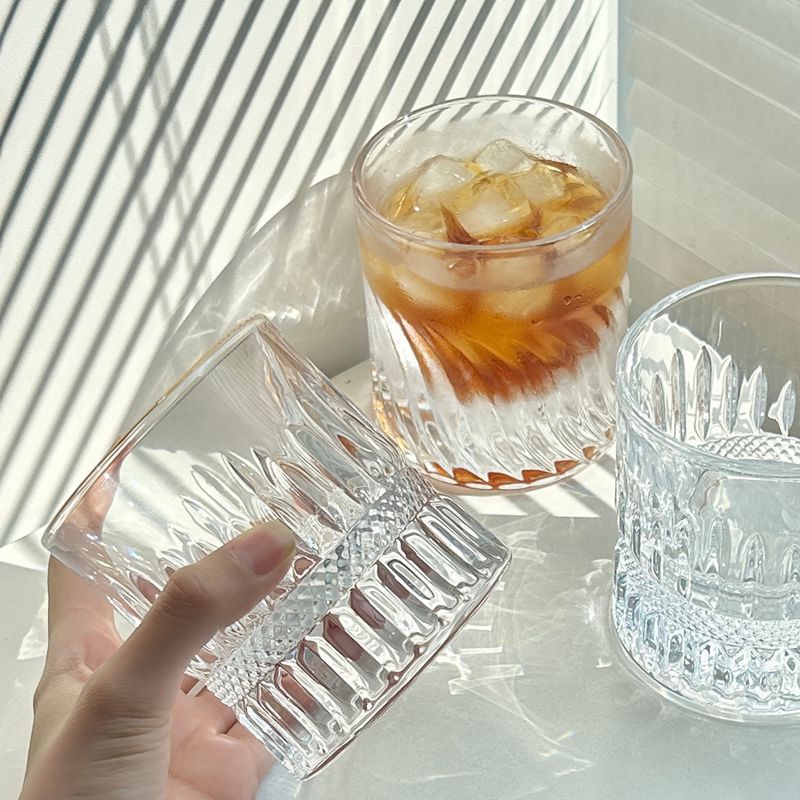 Bolimei European-style wine glasses, glass wine glasses, household glass cups, high appearance level transparent water cups, glass cups Specification drawing