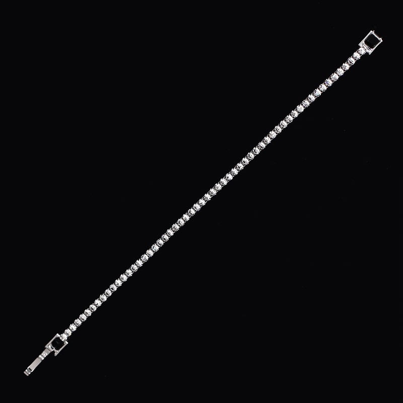 Cross-border platform recommendation: Bride's simple claw chain Full diamond necklace, earrings and bracelet three-piece set, factory direct sales Specification drawing