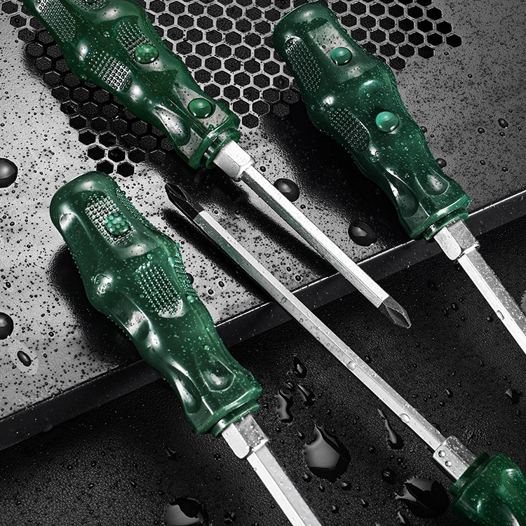 Cross-shaped through-hole screwdriver tool set, super-hard tap, industrial-grade extended flat mouth, one-character plum blossom heart Item Picture