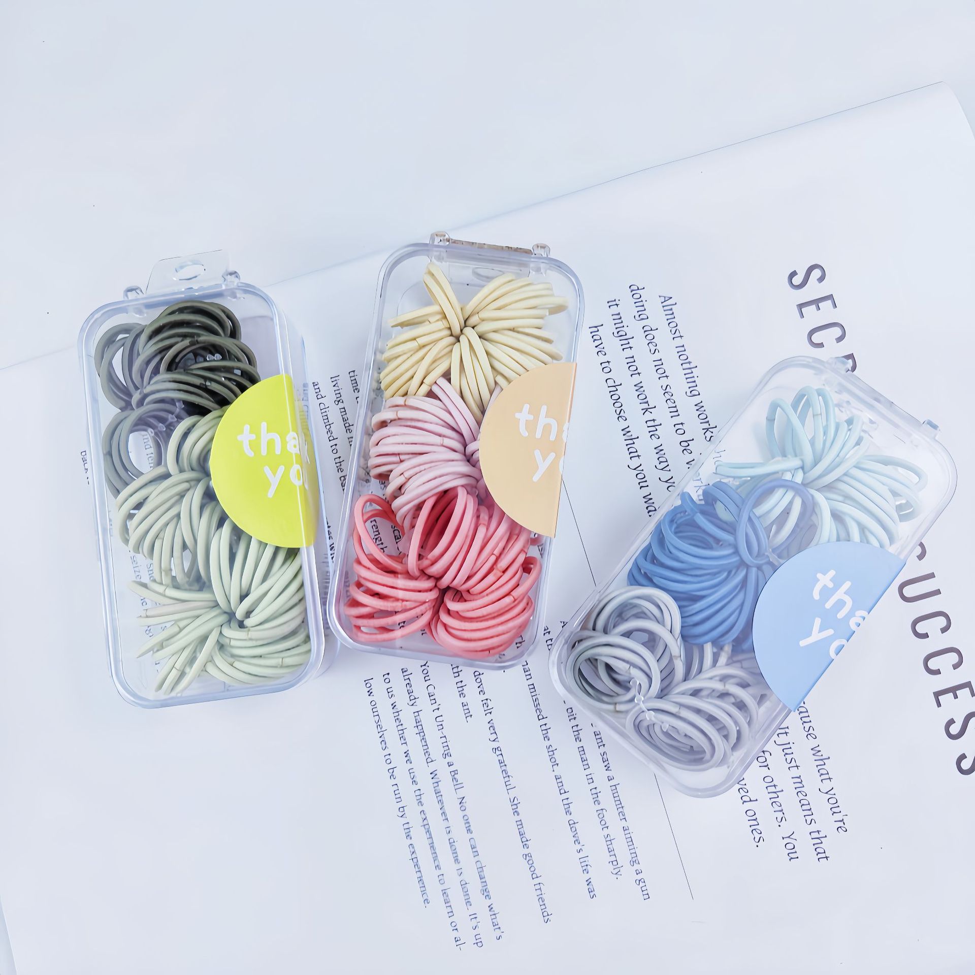 Children's colorful thumb hair bands, mini rubber bands, girls' and babies' hair-safe hair ties, kindergarten tie-up hair ties details Picture