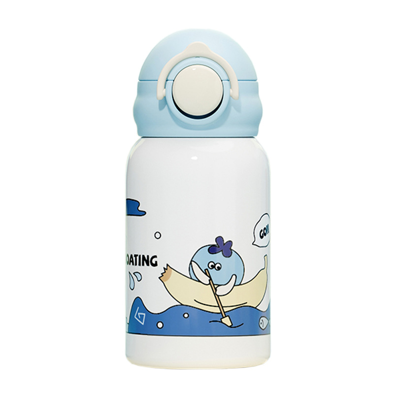 New cartoon 316 stainless steel water cup, children's convenient and portable thermos cup, high appearance level baby straw cup gift Item Picture