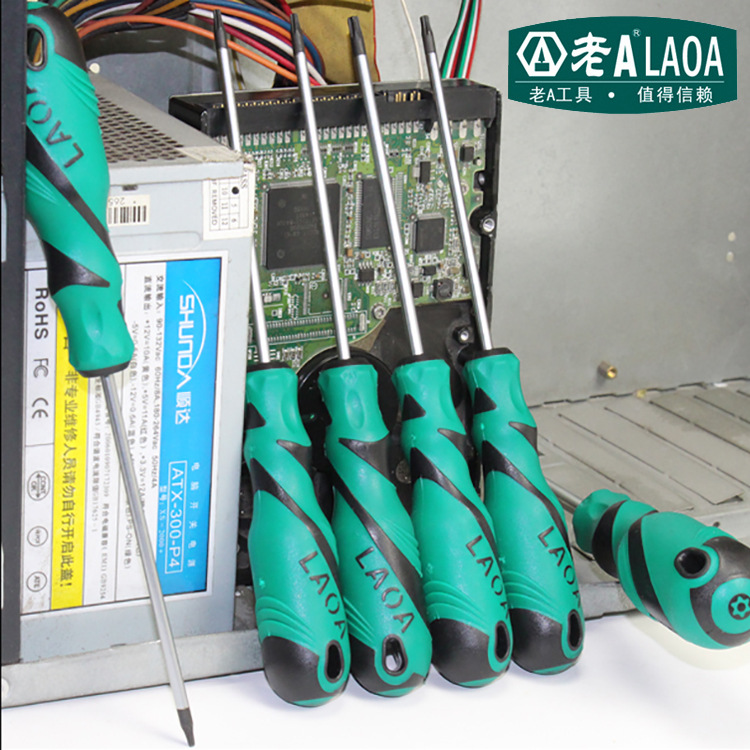 Old A mid-hole plum blossom screwdriver S2 hexagonal star-shaped cross-shaped screwdriver T10 T15 T20 patterned screwdriver details Picture