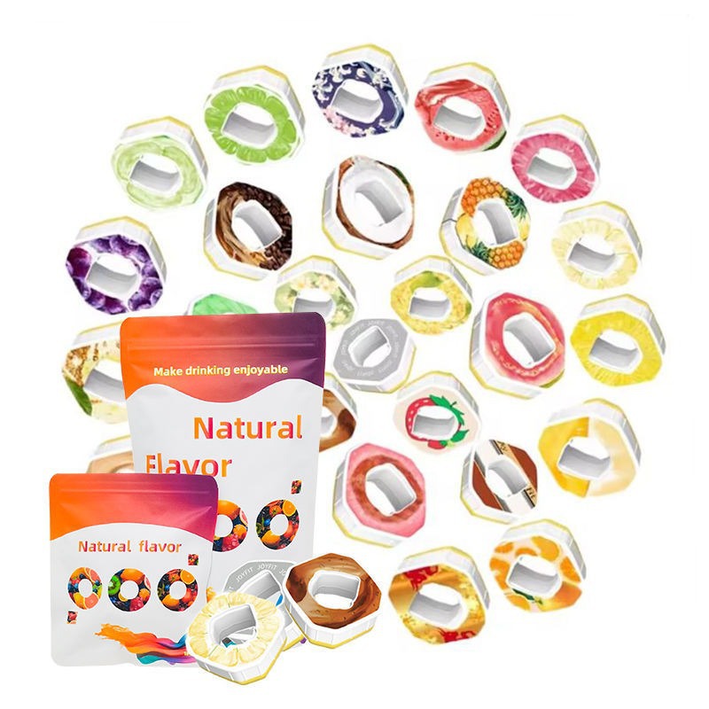 Square universal fragrance ring color bag, fruit-flavored extraction fragrance ring, smell and change flavor play ring, cross-border best-selling manufacturer details Picture