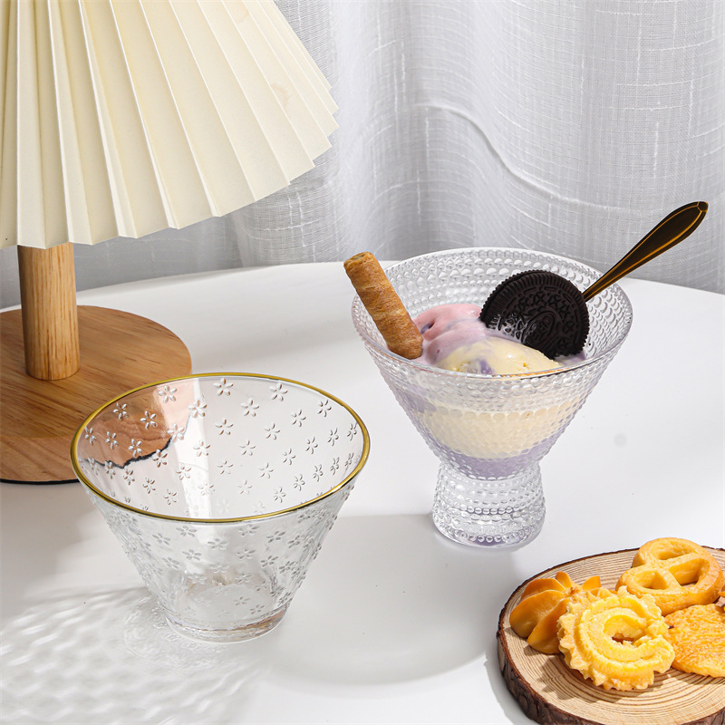 Japanese modern ice cream bowl, coffee pudding, yogurt glass, ins ice cream dessert cup, breakfast bowl, Martini cup Specification drawing