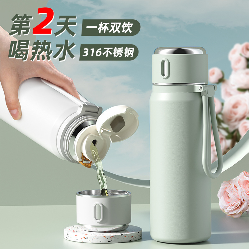Hot-selling high-quality appearance insulated cups with handles, student outdoor portable stainless steel water cups, home and office water cups wholesale details Picture