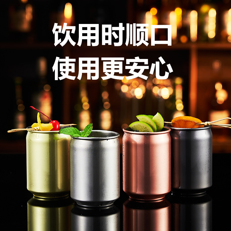 Retro hammered cola cup, copper cup, chilled creative cocktail cup, 304 stainless steel, bar cold drink metal wine glass details Picture
