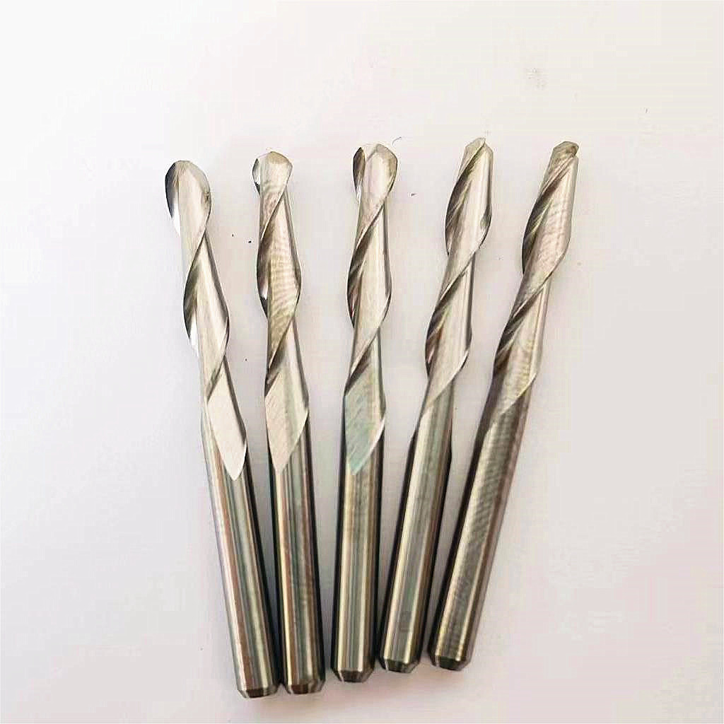 Jierui 3.175MM double-edge helical ball end mill CNC computer woodworking engraving machine tool relief roughening tool Item Picture