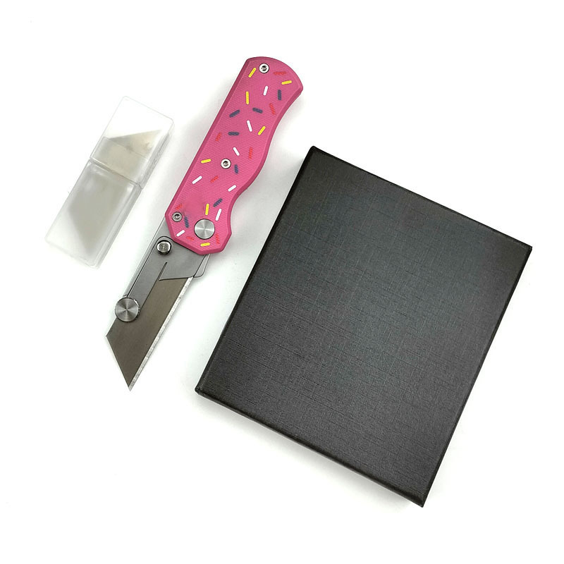 Cross-border bestseller G10 color handle detachable blade folding utility knife, portable unboxing knife, express delivery handcrafted knife undefined