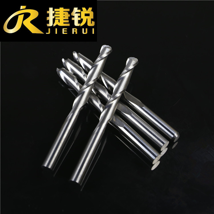 Jierui 3.175MM double-edge helical ball end mill CNC computer woodworking engraving machine tool relief roughening tool details Picture