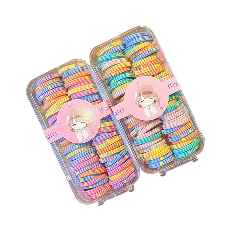 Cute children's rubber band, no hair damage, good elasticity, hair tie, princess small hair band, cute girls' hair accessory Item Picture