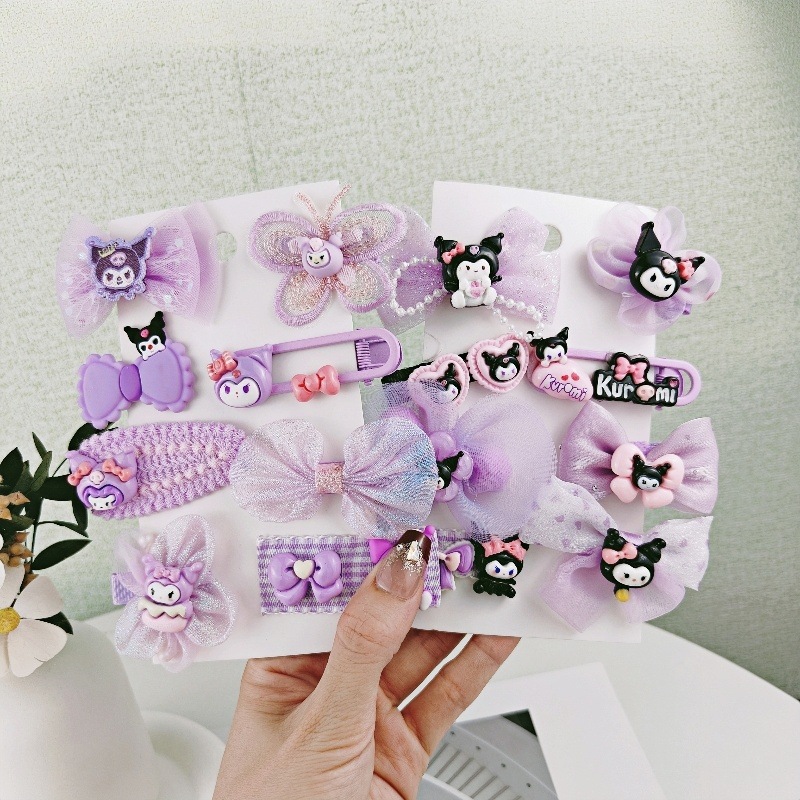 Kulomi's new hair clips are cute cartoon lace bow hair clips and hair accessories that won't damage bangs or break hair Specification drawing