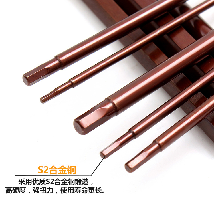 Kapusi pneumatic S2 red hexagonal air screwdriver bit extended magnetic electric screwdriver bit screwdriver, electric drill head Application Scenario