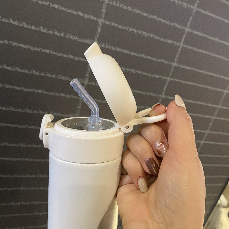 New stainless steel bouncing lid insulated cup, mini double-layer vacuum straight cup, cute and simple pea cup, custom-made Specification drawing