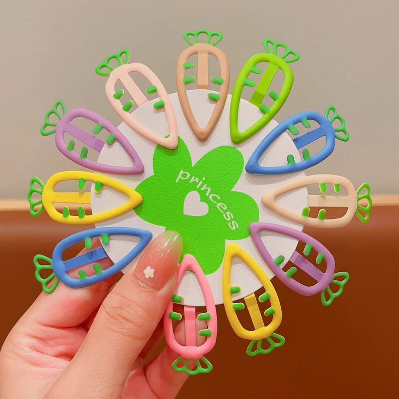 Cute carrot hair clips for children, new side bangs clips for girls, baby's back head hair clips, bb hair accessories details Picture