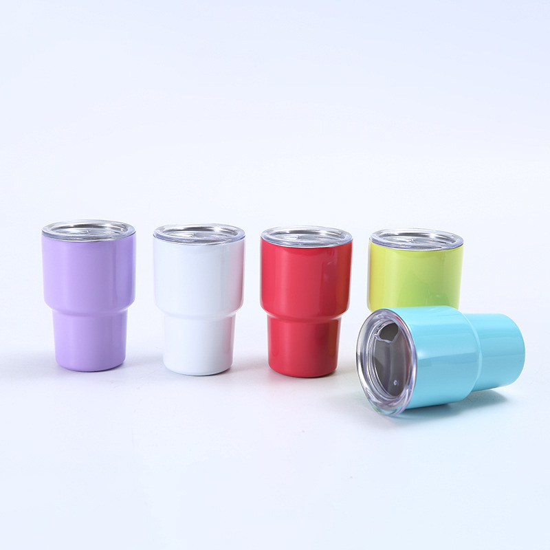 Enlong Amazon's best-selling 2oz car cup, stainless steel insulated cup, macaron-colored straw cup, mini spirits cup Specification drawing