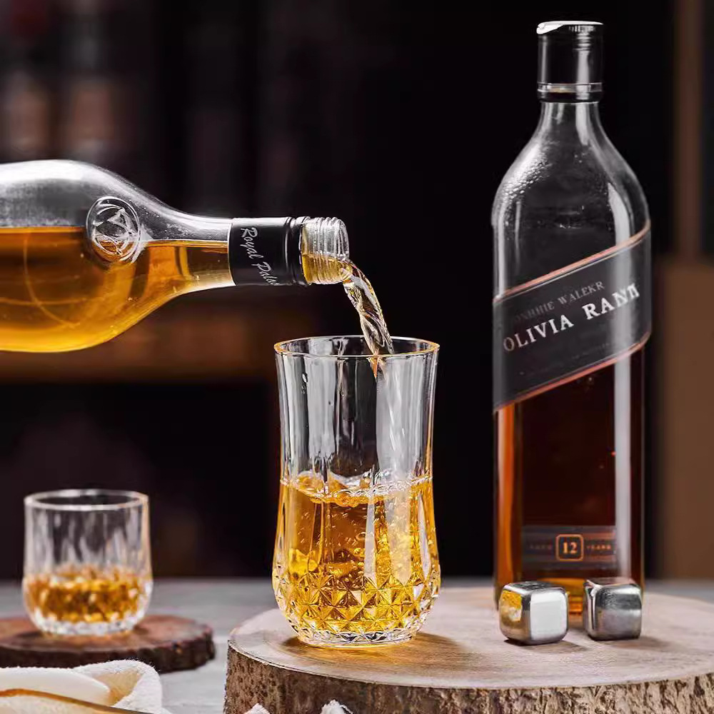 Whisky glass, high appearance level diamond spirits glass, classical brandy beer glass, cocktail white spirit glass details Picture