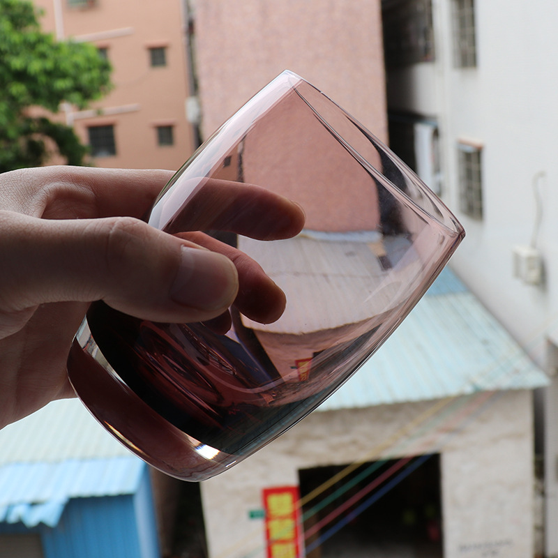 Direct-sale glass water cups, glass cups, colored cups, raw color cups, guest room mouthwash cups, tea cups, beverage cups, hotel supplies Application Scenario