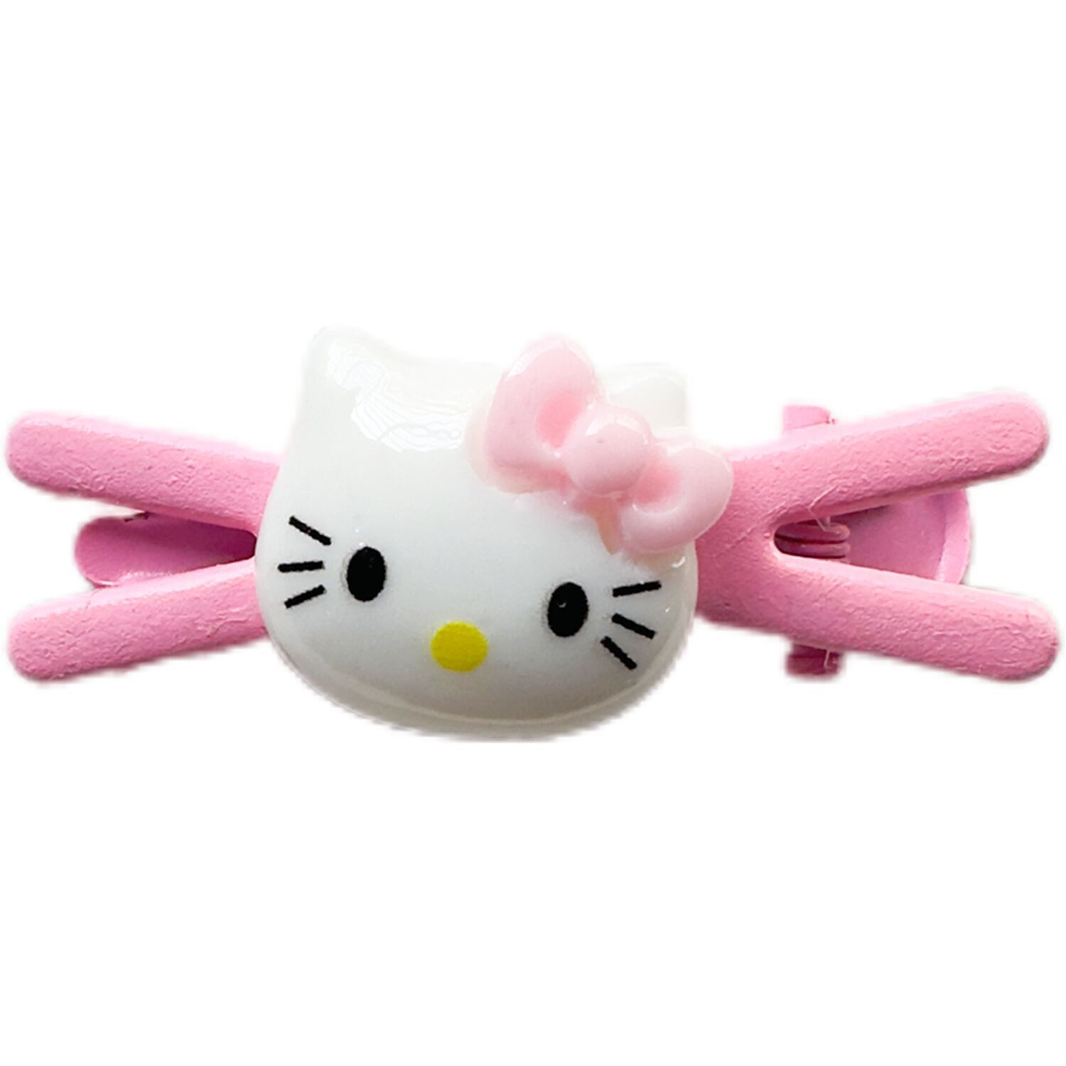 Cute cartoon pink cat hair clips, children's small crossed duckbill clips, small bangs clips, headwear and hair accessories Item Picture