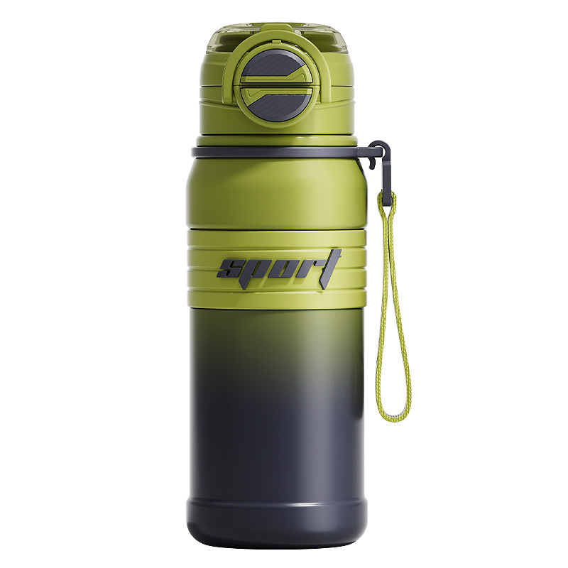 316 stainless steel trendy insulated cup, outdoor sports large-capacity bouncy water cup, convenient with handle double drinking water pot Item Picture