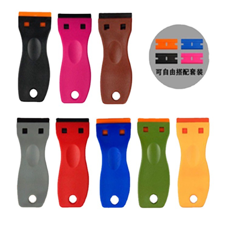 The cross-border hot cleaning plastic scraper for removing glue is in stock at the factory and can be freely combined and packaged Item Picture