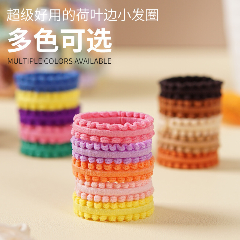 Colorful lace, widened hair ties, children's hair non-damaging hair ties, girls' hair ties, hair bands, baby headwear, hair accessories Application Scenario