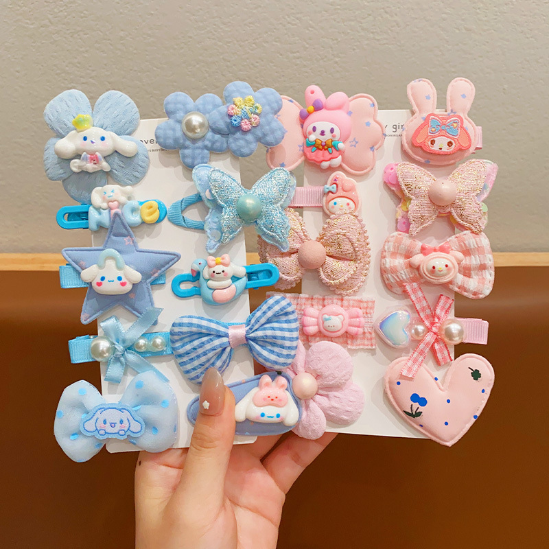 Children's hair clips, Kulomi bangs clips, side clips, girl's back head broken hair clips, little girl Sanrio hairstyle accessories Specification drawing