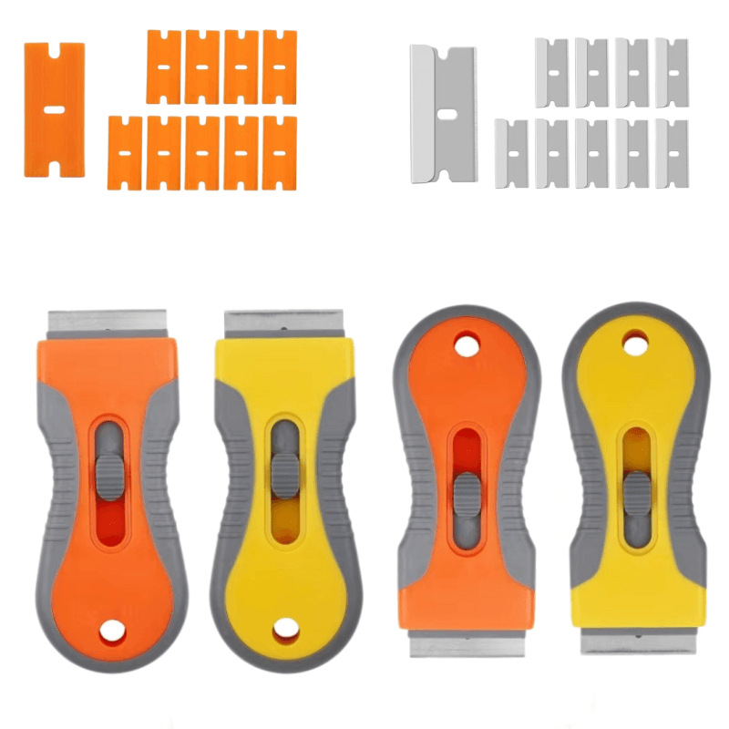 Portable telescopic scraper, decoration glue remover, extended scraper, glue remover, car film application tool full figure