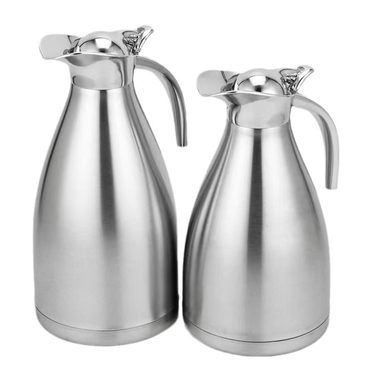 Customized stainless steel European-style coffee POTS, cold water bottles, gift color boxes, express packaging, double-layer for commercial use in hotels Item Picture