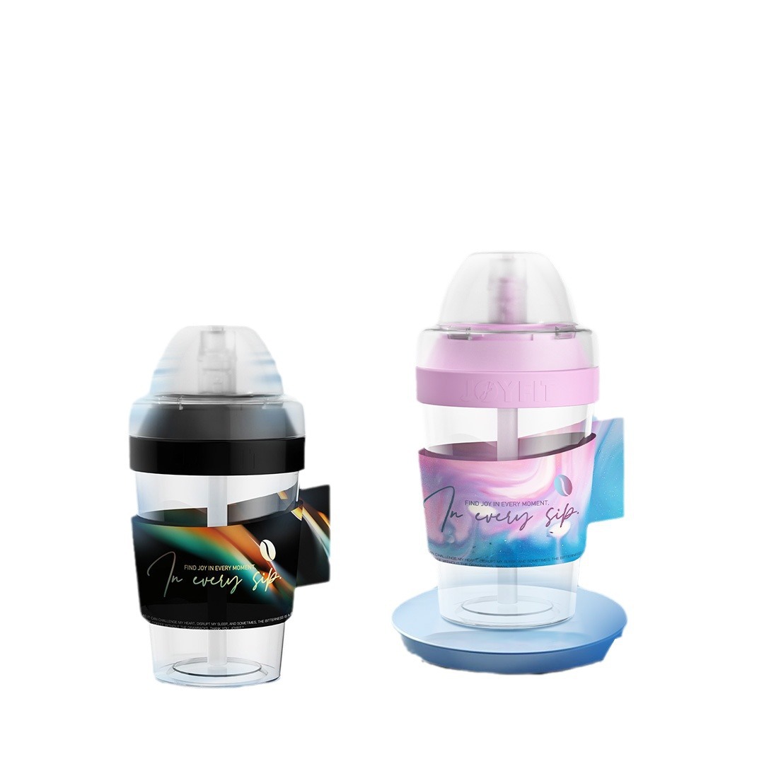 400ML new coffee cup MECO cup, Joyfit factory direct sales sports straw water cup, comes with a coffee fragrance ring Item Picture