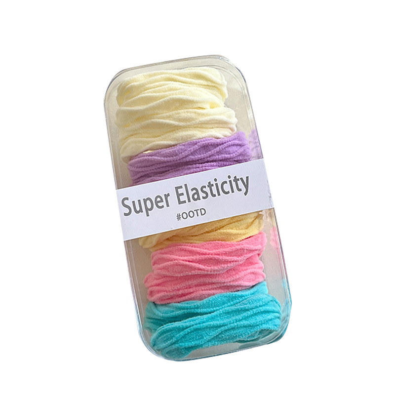 Cute little girl's hair tie, sea salt blue hair tie, high elasticity and durability, ponytail hair band, hair tie, rubber band headwear Item Picture