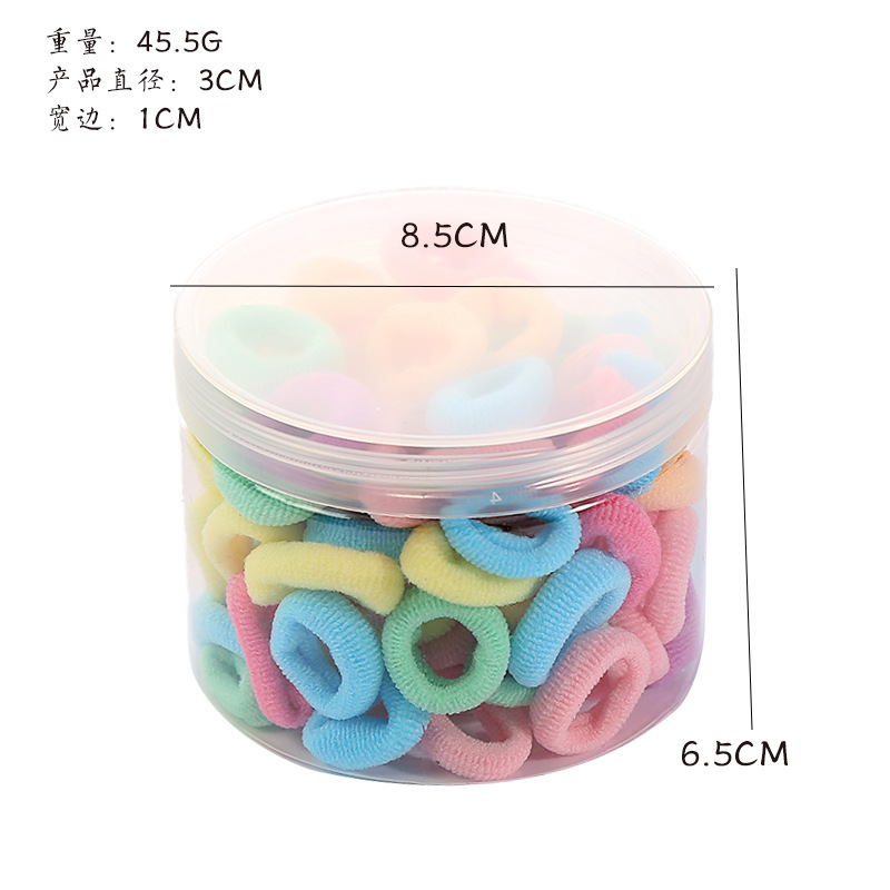 100-piece towel loop hair tie, small knot hair tie, simple hair tie, children's rubber band, women's hair accessory Item Picture