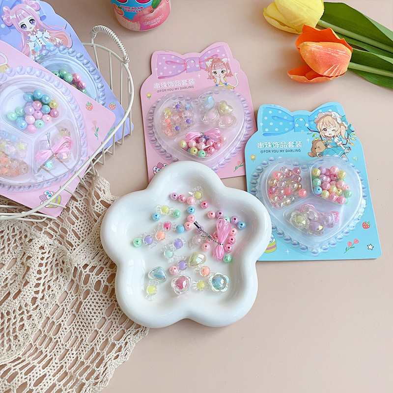 Children's DIY beading set, sweet princess bracelet, necklace, material package, toy, kindergarten gift Specification drawing