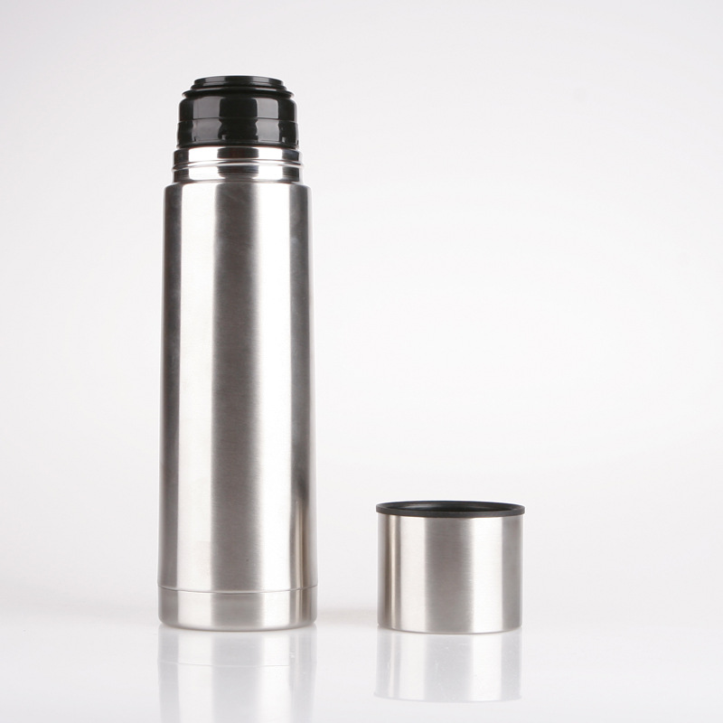Simple and large-capacity 304 stainless steel insulated cup, straight button insulated bottle, factory direct sales, water cup wholesale details Picture