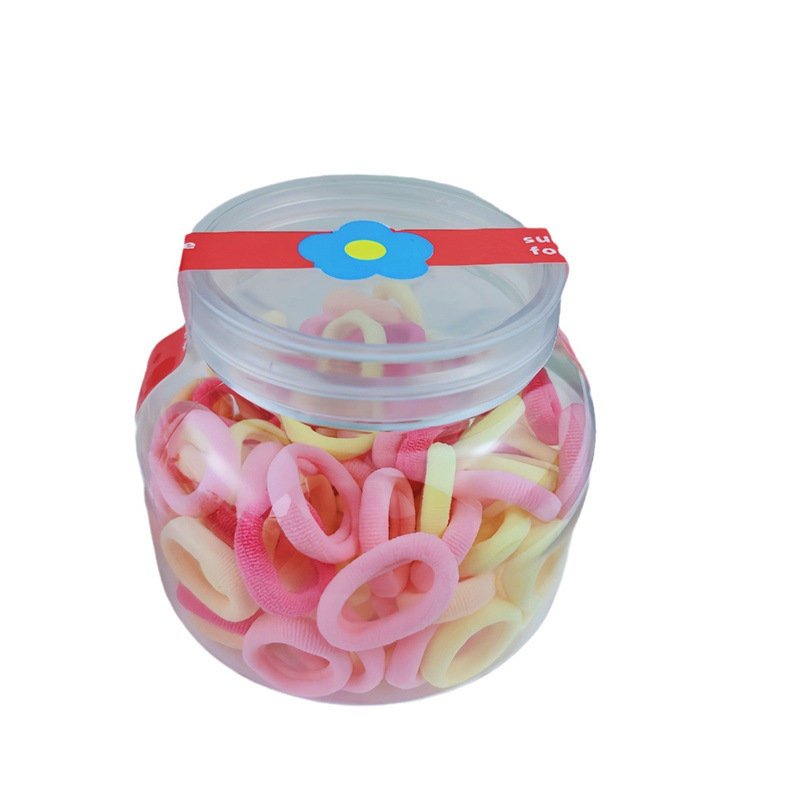 High-elasticity towel bands, children's rubber bands, 100 cans of hair bands, ponytail hair ties, no damage to the baby's little finger bands Item Picture