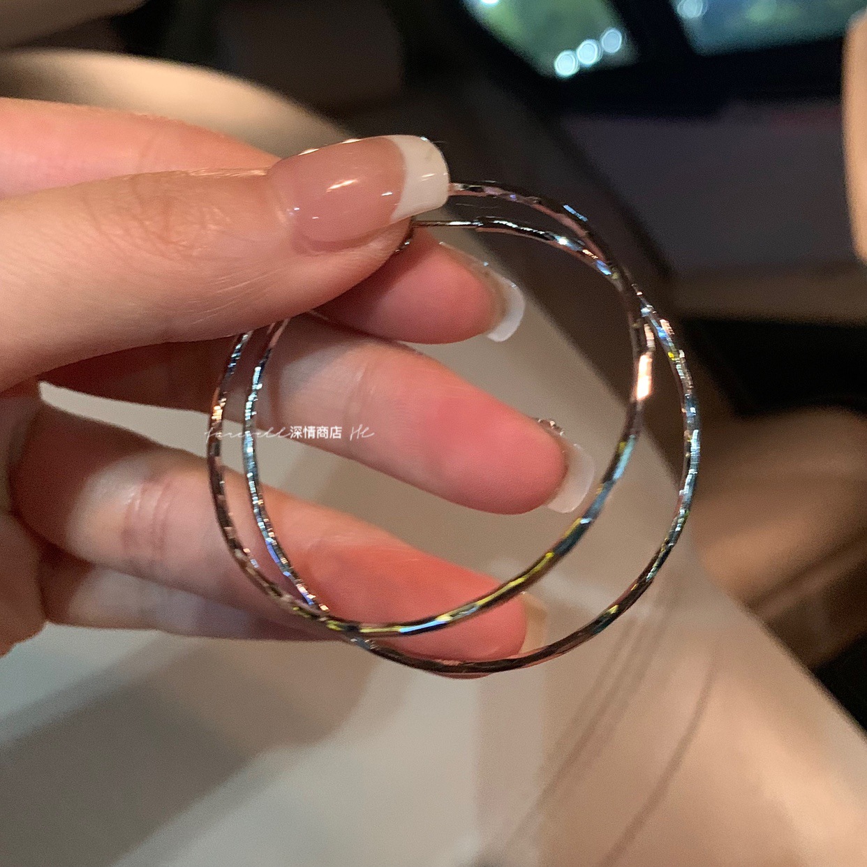 925 Silver Needle Large Ring Earrings, a bestseller and Internet celebrity, a new 2025 model for large faces, suitable for women with ear studs, and a high-end look full figure