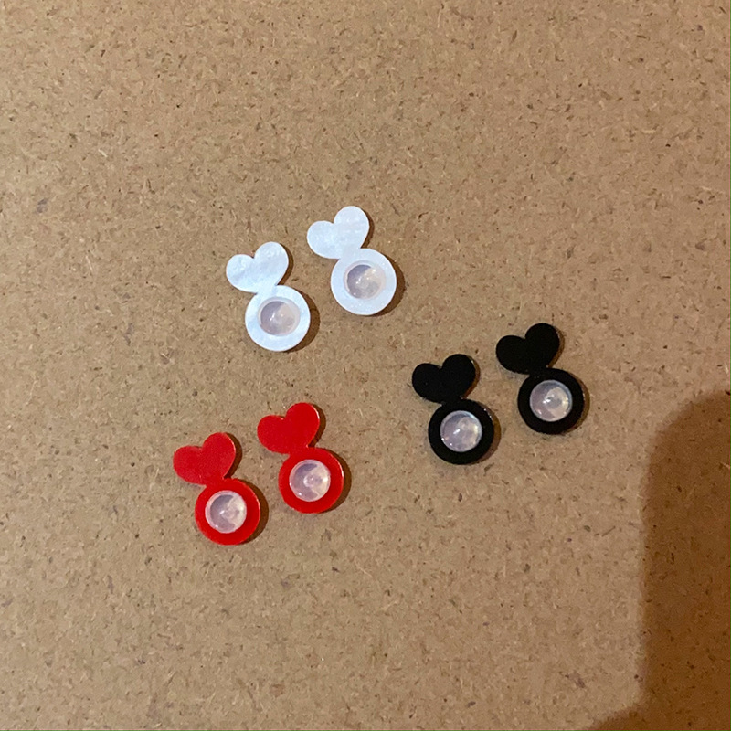 Silicone hamburger ear plug support to prevent falling off, heart-shaped transparent ear plug, back plug ear stud, back cap magic tool to fix and prevent sagging full figure