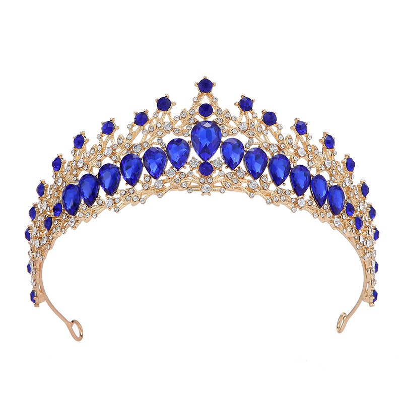 Wholesale of fashionable European and American crown headwear, Amazon's same style Baroque princess crown coming-of-age dress accessories Item Picture
