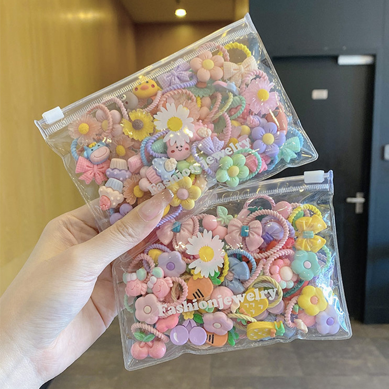 Children's rubber bands, cute hair bands, hair accessories, hair ties, girls' hair ties, babies' hair ties, flower cartoon hair rubber bands, headwear details Picture