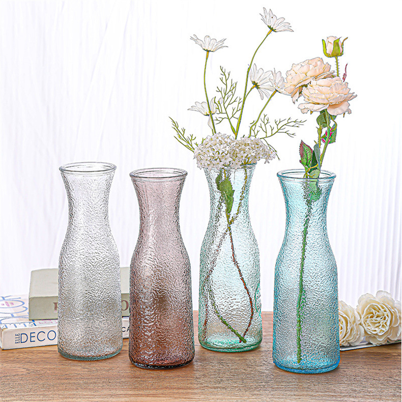 Light luxury creative flower arrangement Ins-style glass vase for living room, dining room, entrance hall, model room, home decoration, hydroponic vase Application Scenario