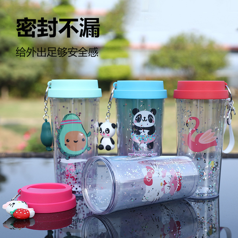 Cross-border Amazon best-selling cartoon pattern children's water cup 16oz coffee cup, cute pendant and fancy cup Application Scenario