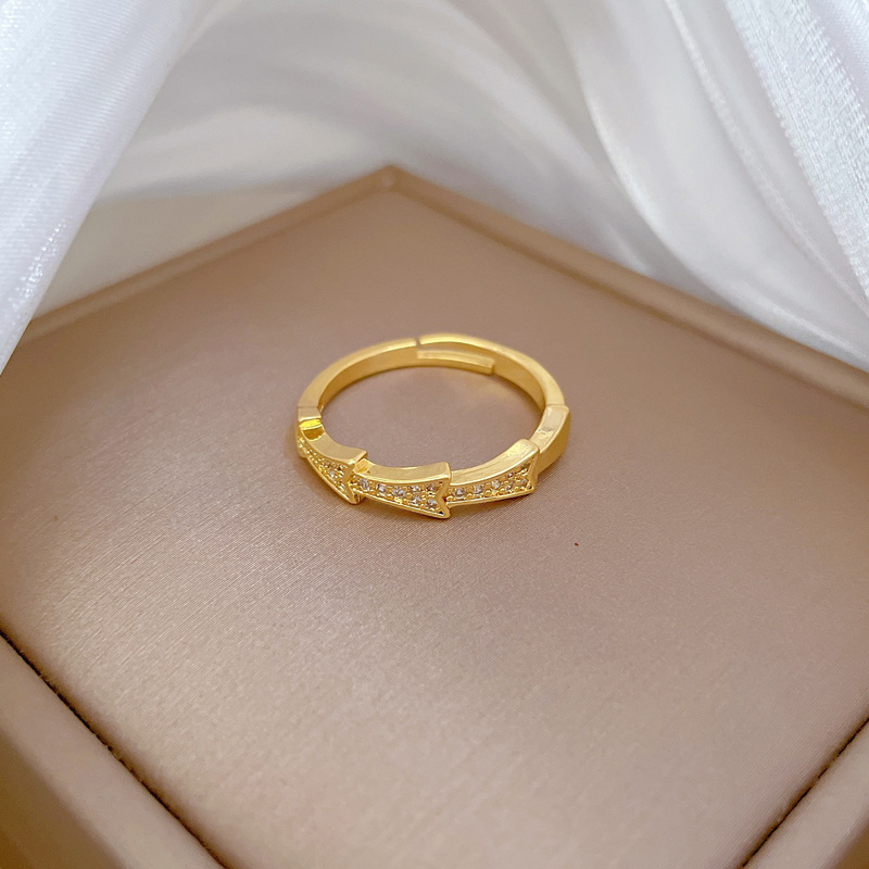 【 Real Gold 】 Bamboo joint zircon full diamond ring with adjustable opening, simple Japanese-style bracelet, couple rings Application Scenario