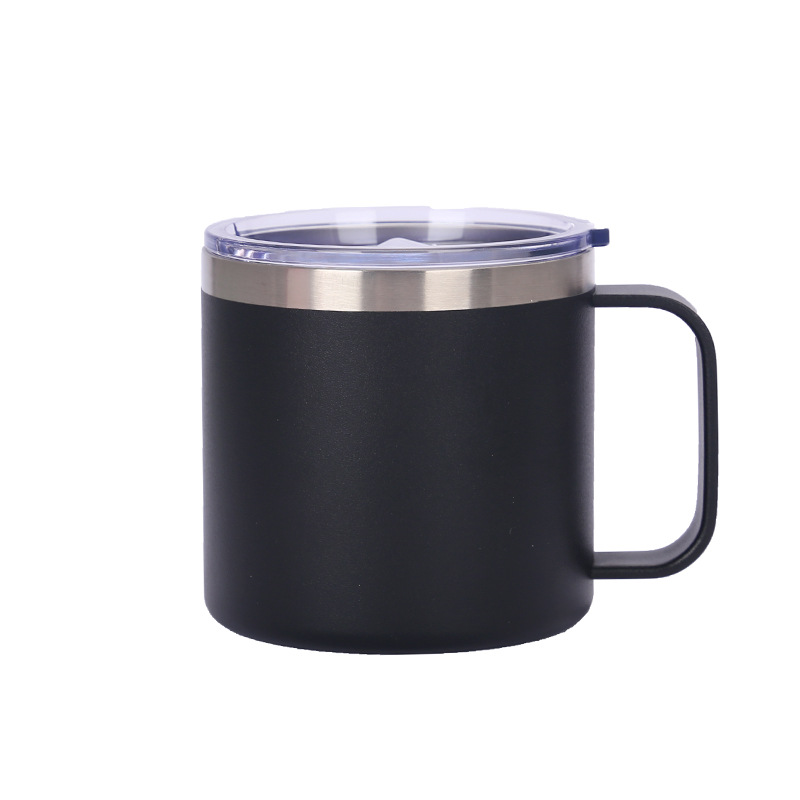 Wholesale of 14oz stainless steel mugs with handles for export yet, the same style of insulated and cold-insulated powder-coated coffee cups Item Picture