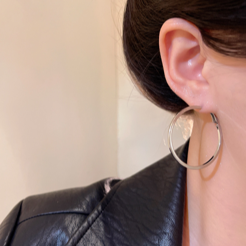 Plain ring earrings for women 2025 New bestsellers, exaggerated large ear rings, niche design, light luxury, unique personality, wholesale of earrings Application Scenario