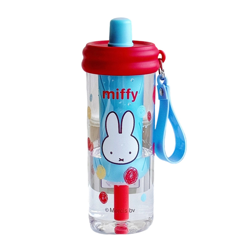 650ml Mifei Heartbeat Fructose Straw Cup, cute cartoon student and children portable tritan Water Cup, high school girls' beauty Item Picture