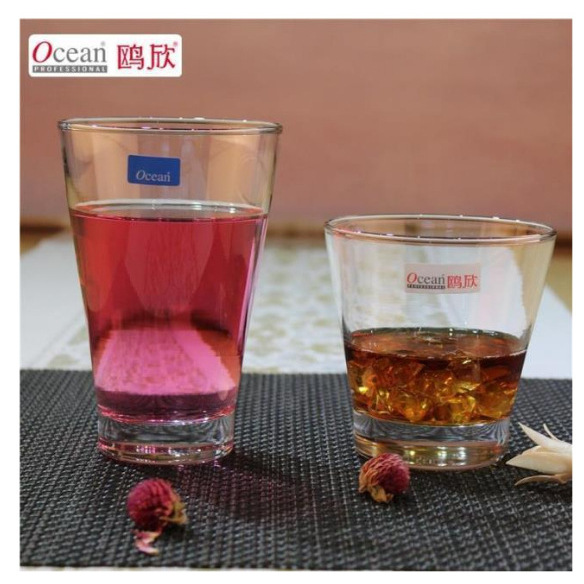 Thai Ouxin heat-resistant water cups, glass cups, beverage cups, juice cups, whisky cups, tea cups, bubble milk tea large-mouthed cups full figure