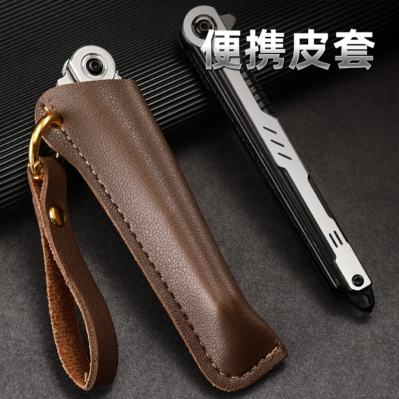 Shenbi M390 steel feather pattern folding knife, outdoor camping pocket knife, portable fruit knife, high-hardness folding knife Specification drawing