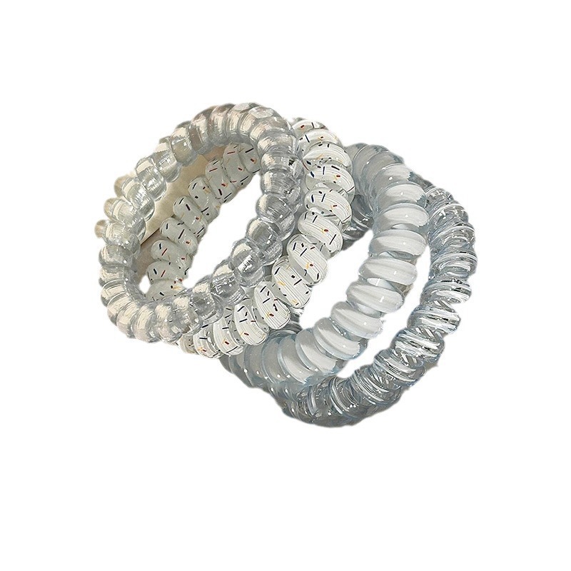Versatile telephone line hair tie, fresh and elegant in summer, simple yet high-quality, cute ponytail tie with high elasticity Item Picture