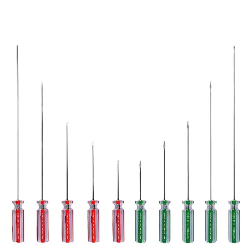Transparent striped crystal screwdriver, flat-head dual-purpose cross-head screwdriver, small radish head screwdriver, mini screwdriver Item Picture