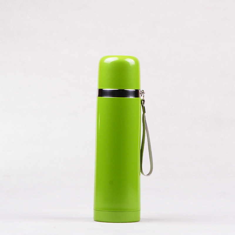 500ML vacuum insulated and cold preservation sling portable LOGO bullet-shaped cartoon creative stainless steel insulated cup direct supply Specification drawing